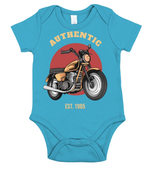 Legend Since 1985 Motorcycle Biker Birthday Short Sleeve Baby One-Piece