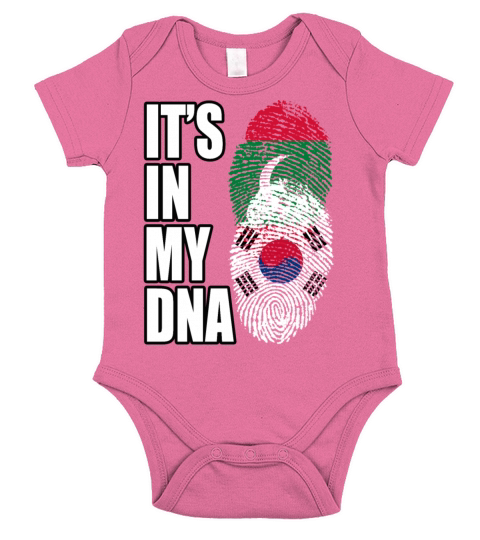 Maldivian And South Korean Mix Heritage DNA Flag Short Sleeve Baby One-Piece