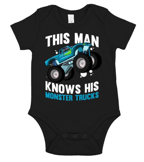 Monster Truck Short Sleeve Baby One-Piece