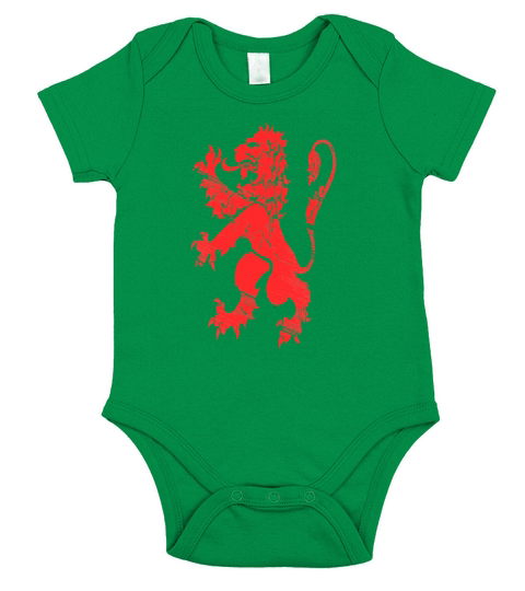 Red Lion Rampant Womens T-Shirts Short Sleeve Baby One-Piece