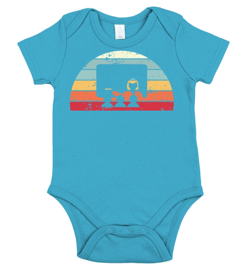 Retro Teaching Sunset Vintage Teacher Sunrise Short Sleeve Baby One-Piece