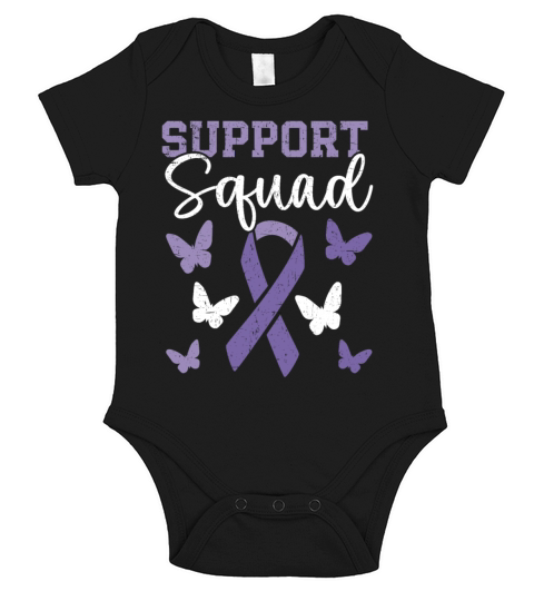 Support Squad Autoimmune Disease Lupus Awareness Short Sleeve Baby One-Piece