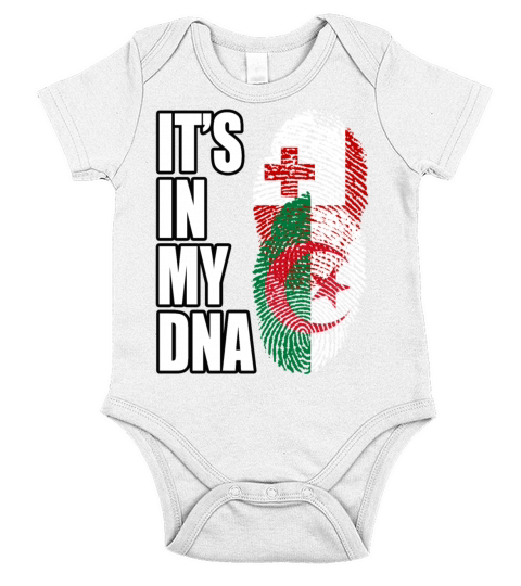 Tongan And Algerian Mix Heritage DNA Flag Short Sleeve Baby One-Piece