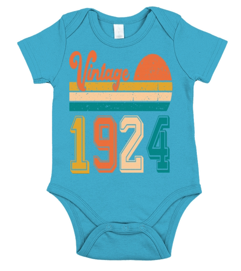 Vintage 1924 birthday gift Short Sleeve Baby One-Piece