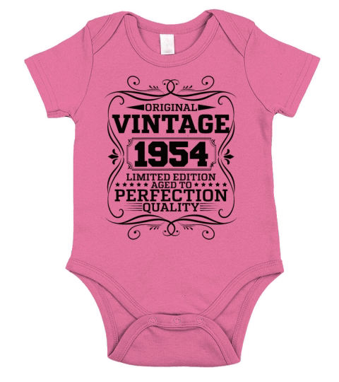 Vintage 1954 Original Limited Edition Short Sleeve Baby One-Piece