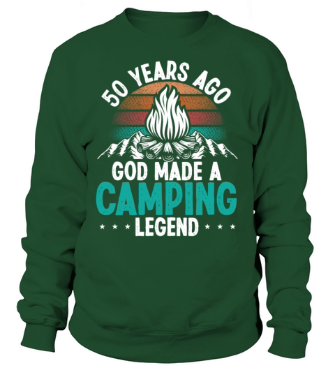 50 Birthday Camping Vintage Mountains 50 Year Old Sweatshirt Unisex