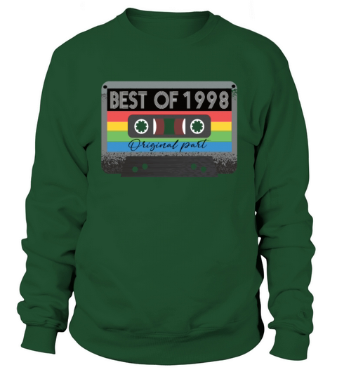 Best Of 1998 Vintage Cassette Retro Birthday Sweatshirt Unisex
