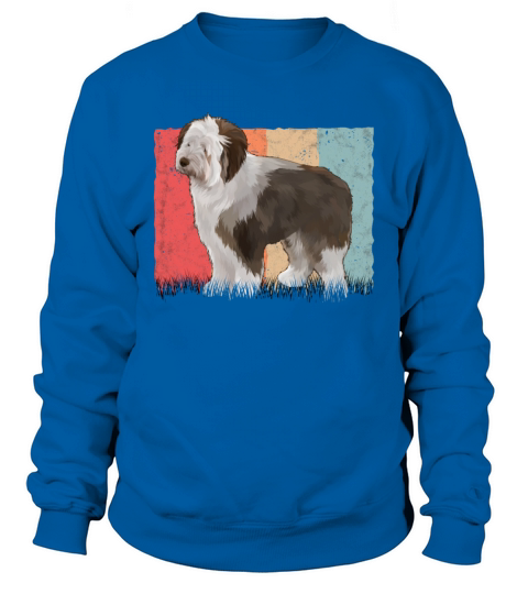 Bobtail Retro Old English Sheepdog Vintage Sweatshirt Unisex