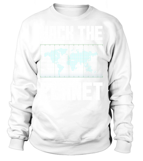Computer Hacker Hack The Planet Mens Nerd Sweatshirt Unisex