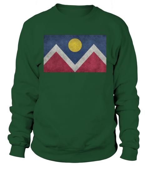 Denver City Flag T-Shirt with vintage grungy textures Sweatshirt Unisex