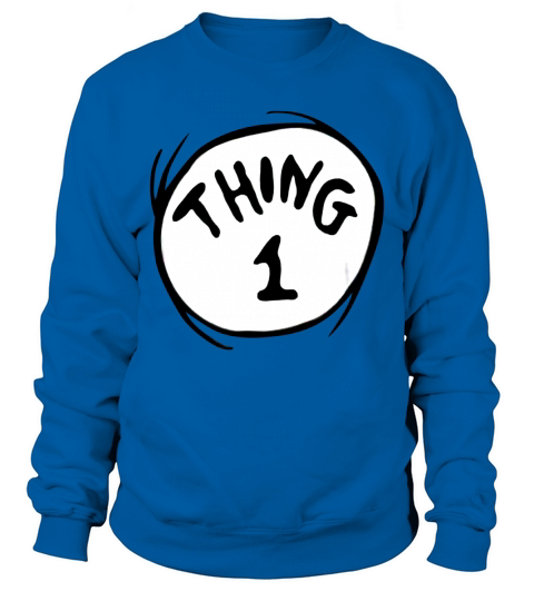 Dr Seuss Thing 1 Emblem RED Sweatshirt Unisex