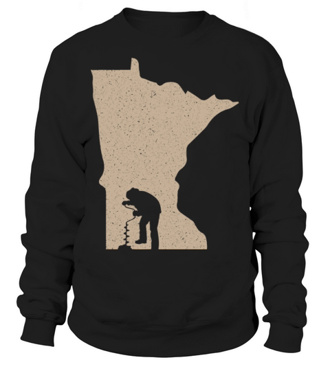Ice Fishing Vintage Minnesota Sweatshirt Unisex