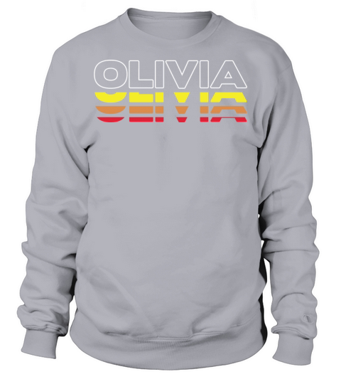 Olivia First Name Funny Vintage Sunset Olivia Sweatshirt Unisex