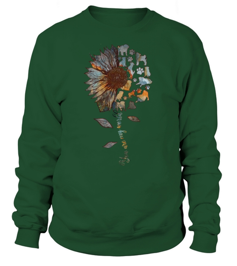 Pug Sunflower You Are My World Gift Dog Owners Pug Sweatshirt Unisex
