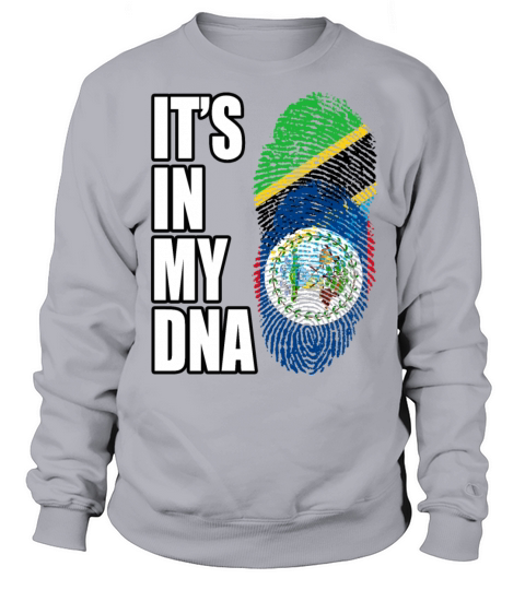 Tanzanian And Belizean Vintage Heritage DNA Flag Sweatshirt Unisex