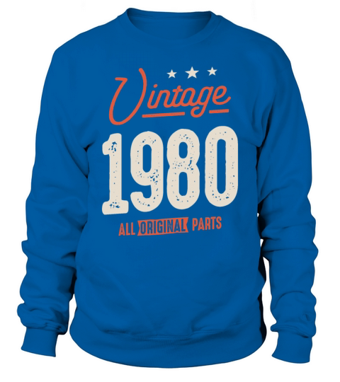 Vintage Born in 1980 - 42nd Birthday Retro Sweatshirt Unisex