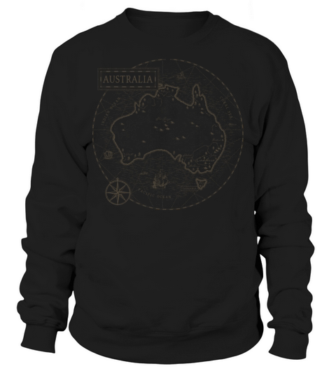 Vintage Map Australia Sweatshirt Unisex