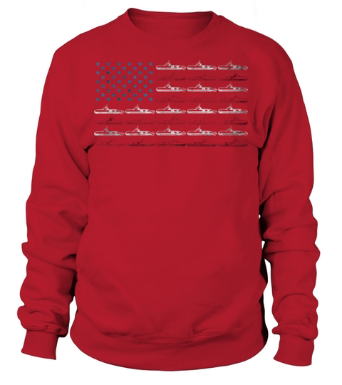 Vintage Submarine American Flag 4th of July Navy Sweatshirt Unisex
