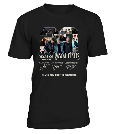 20 Years of Rascal Flatts 1999-2019 thank you for the memories shirt T-Shirt Unisex