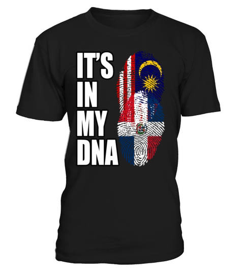 Malaysian And Dominican Mix Heritage DNA Flag T-Shirt Unisex