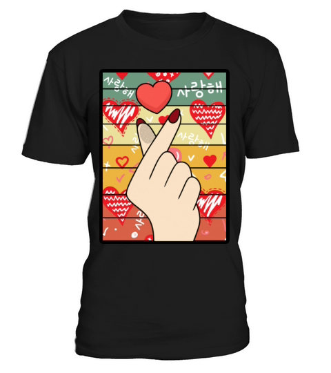 Vintage Heart Hand Symbol Korean Fans T-Shirt Unisex