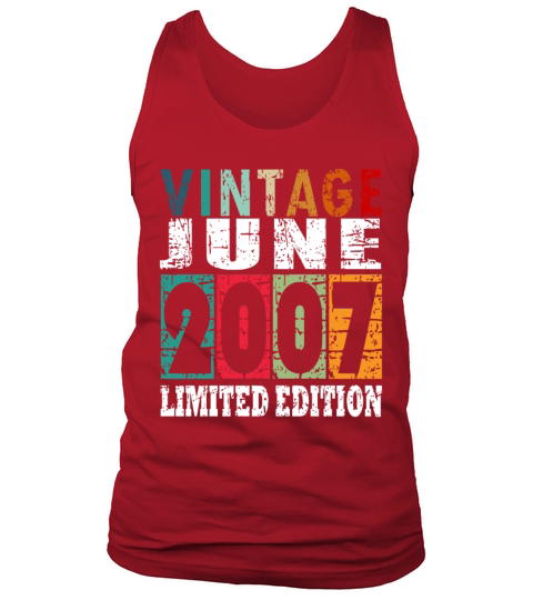 2007 vintage born in June gift Tank Top Unisex
