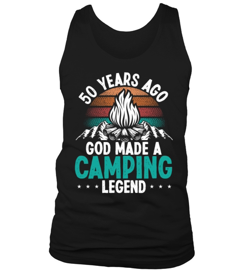 50 Birthday Camping Vintage Mountains 50 Year Old Tank Top Unisex