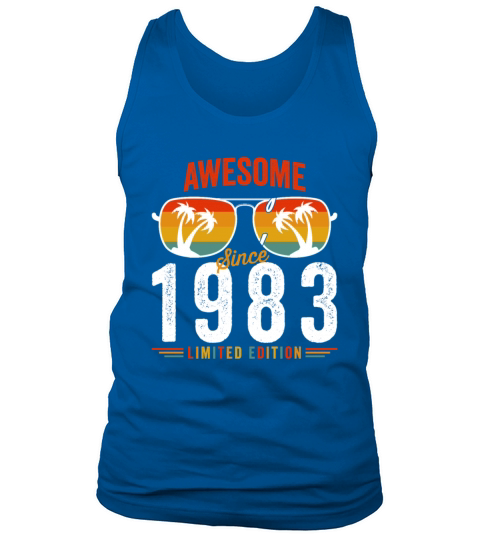 Awesome Since 1983 Birthday Retro Vintage 39 40 Ye Tank Top Unisex