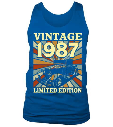 Classic And Old Car 1987 Vintage 35th Birthday Tank Top Unisex