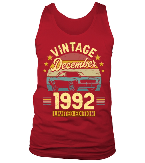 December 1992 30 Years Old Vintage 30th Birthday Tank Top Unisex