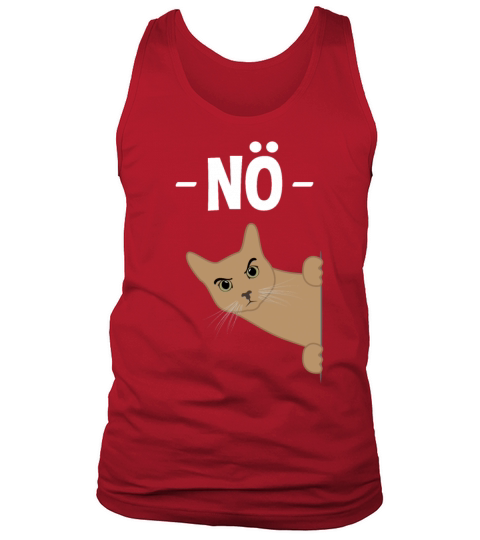 Evil Cat Nope Funny Quote Gift Tank Top Unisex