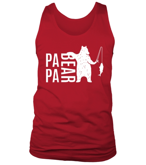 Mens Papa Bear  Dad Father Tank Top Unisex