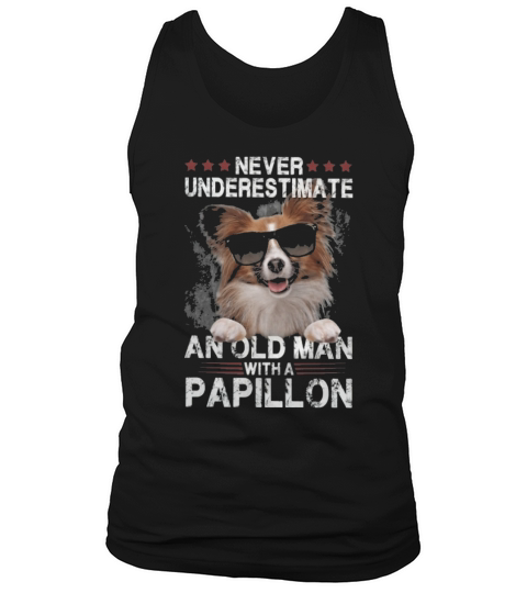 Papillon  never underestimate an old man Classic Tank Top Unisex