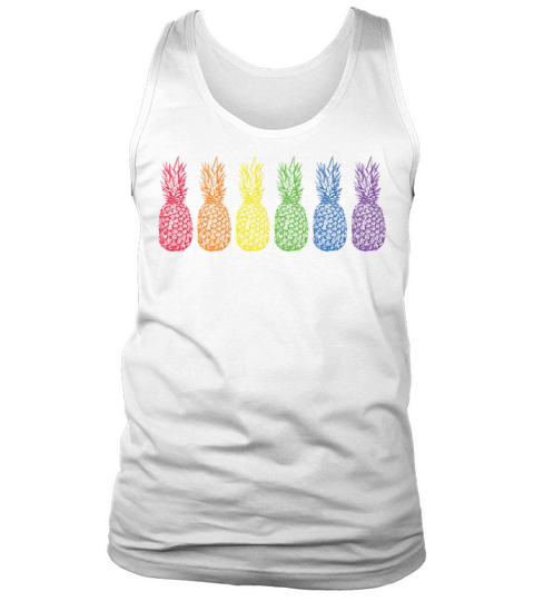 Rainbow Pineapple Tropical Gay Lesbian Pride LGBTQ Tank Top Unisex