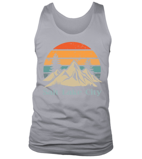 Salt Lake City Retro Vintage Mountain Sunset Outdo Tank Top Unisex