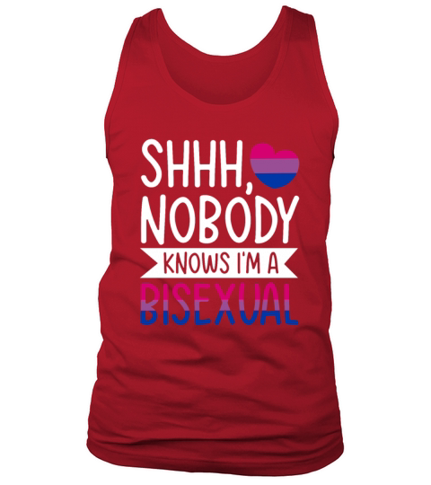 Shhh Nobody Knows I m a Bisexual LGBTQ Gay Pride Tank Top Unisex