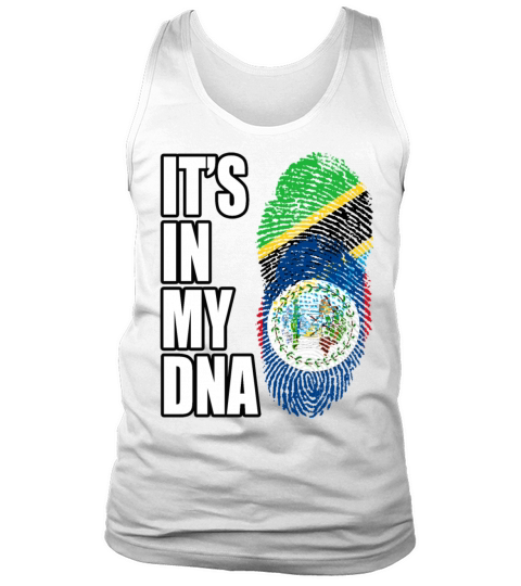 Tanzanian And Belizean Vintage Heritage DNA Flag Tank Top Unisex