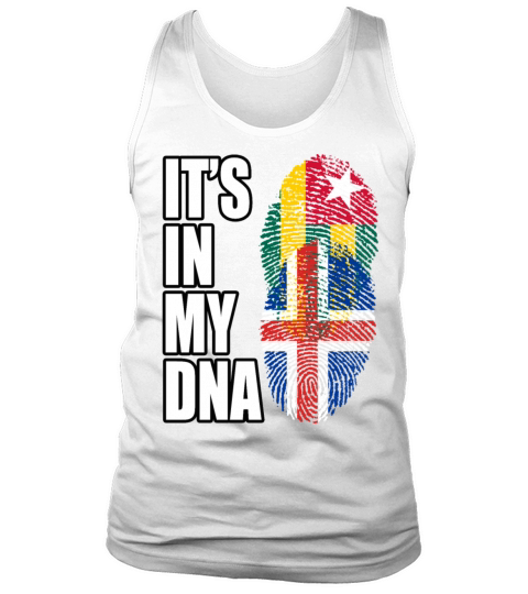 Togolese And Icelandic Mix Heritage DNA Flag Tank Top Unisex