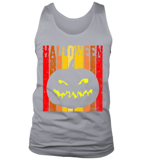 Vintage Halloween Vertical Sunset Pumpkin Tank Top Unisex