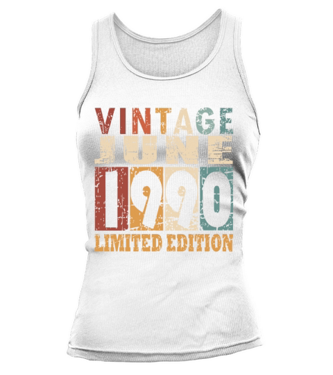 1990 vintage born in June gift Tank top Woman