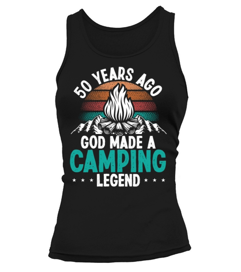 50 Birthday Camping Vintage Mountains 50 Year Old Tank top Woman