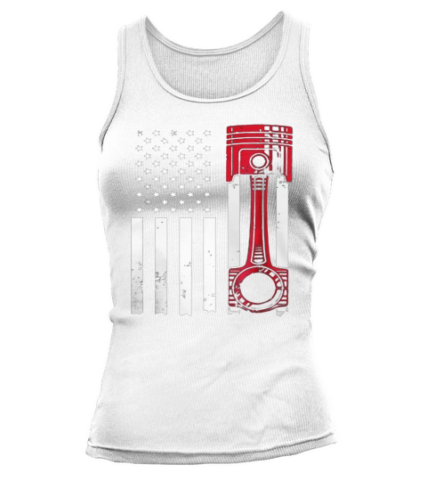 American Flag Piston Muscle Car Tank top Woman