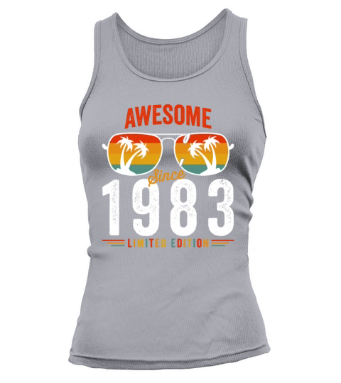 Awesome Since 1983 Birthday Retro Vintage 39 40 Ye Tank top Woman