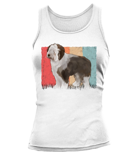 Bobtail Retro Old English Sheepdog Vintage Tank top Woman