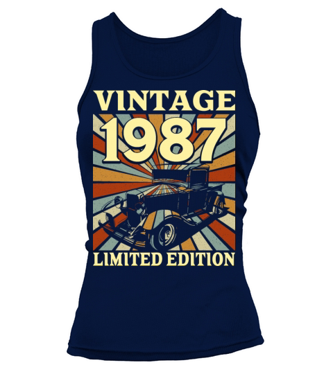 Classic And Old Car 1987 Vintage 35th Birthday Tank top Woman