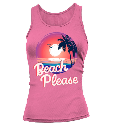 Funny Vacay Vintage Retro Beach Please Funny Beach Tank top Woman