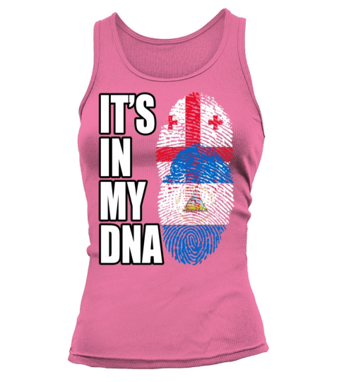 Georgian And Nicaraguan Mix Heritage DNA Flag Tank top Woman
