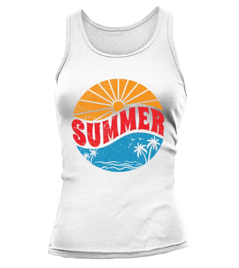 hello summer retro vintage gift for dad our mom Tank top Woman