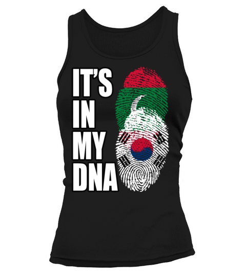 Maldivian And South Korean Mix Heritage DNA Flag Tank top Woman
