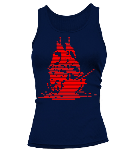 Sailing Ship Glitch Tank top Woman